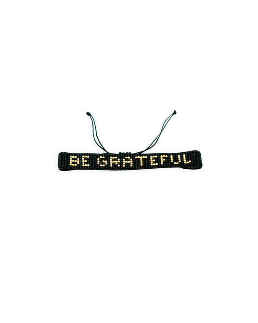 "Be Grateful" Mantra Bracelet