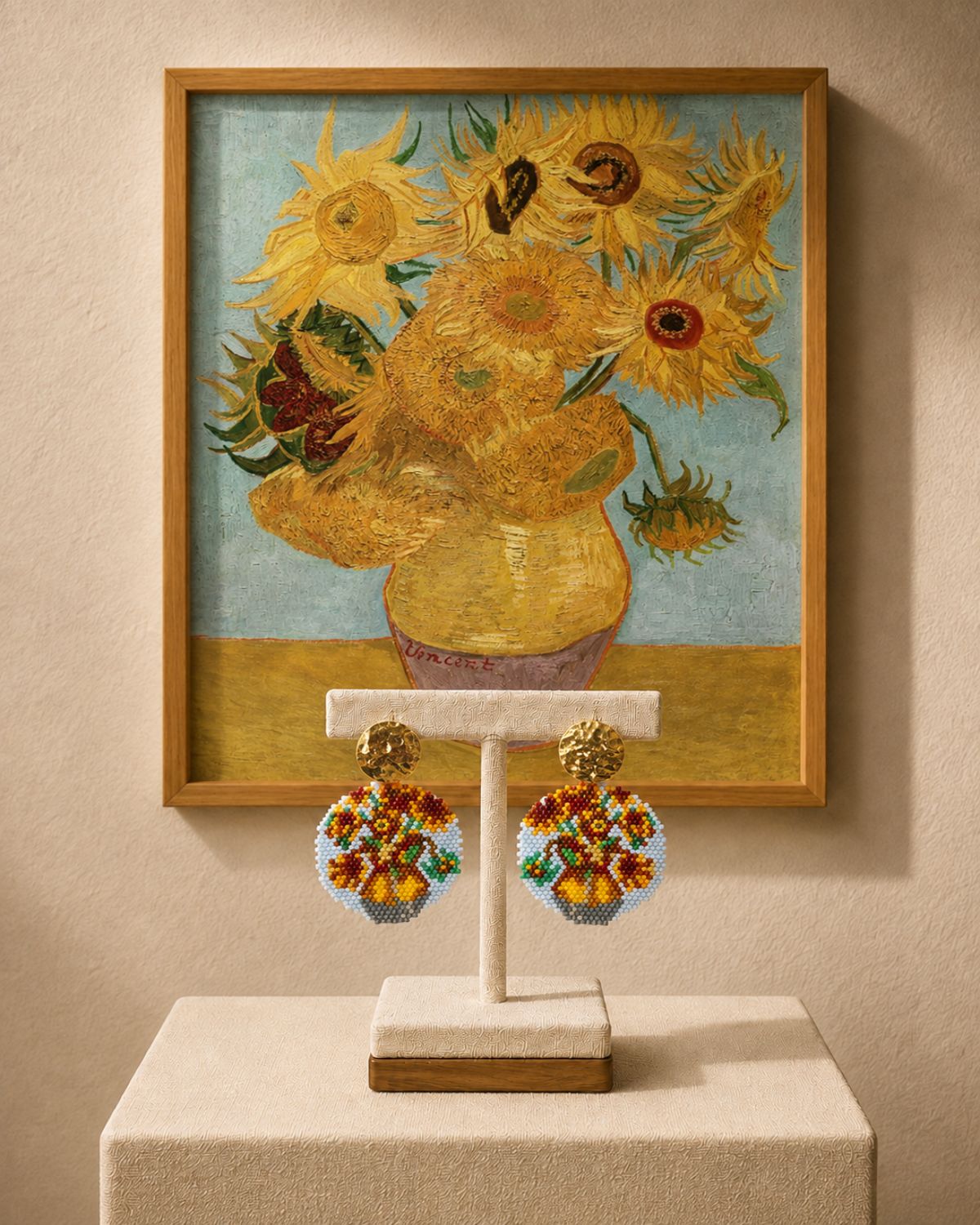 Vase of Sunflowers Earrings