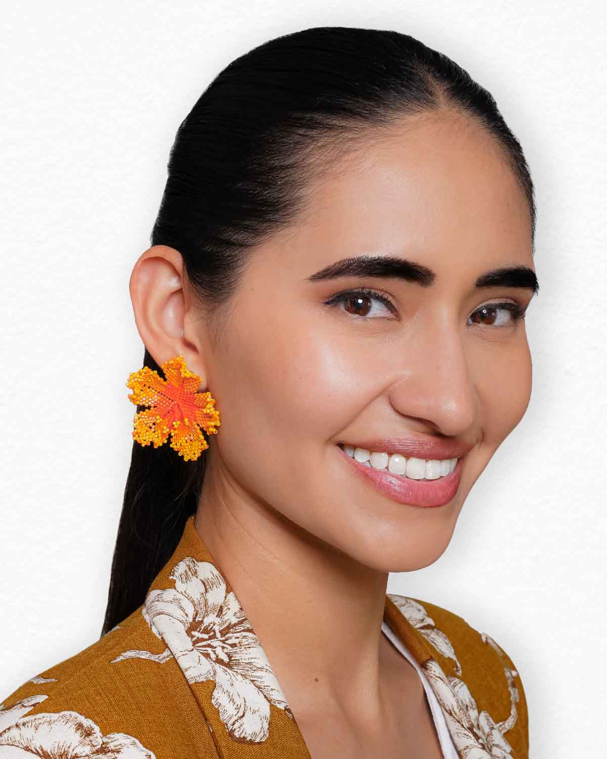 Orange Lily Earrings