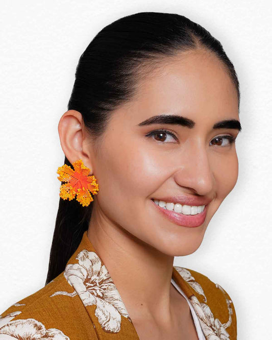 Orange Lily Earrings