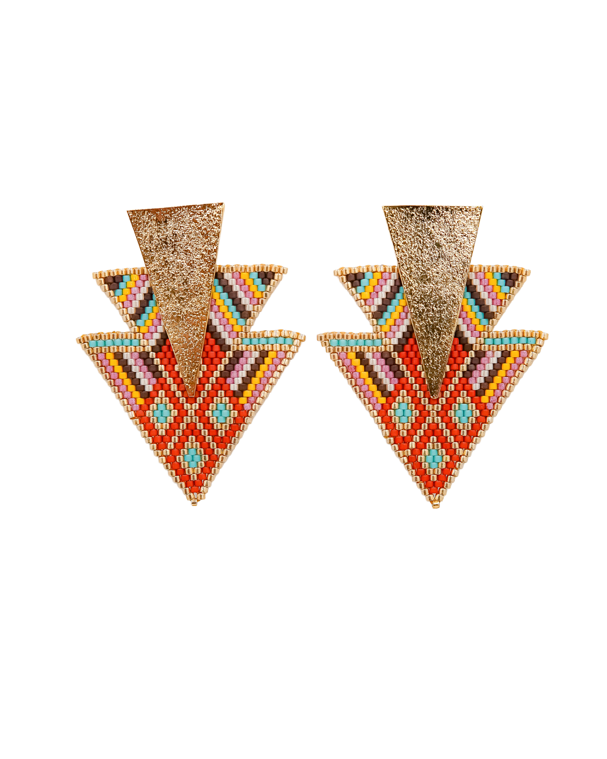 Triangle Mandala Earrings