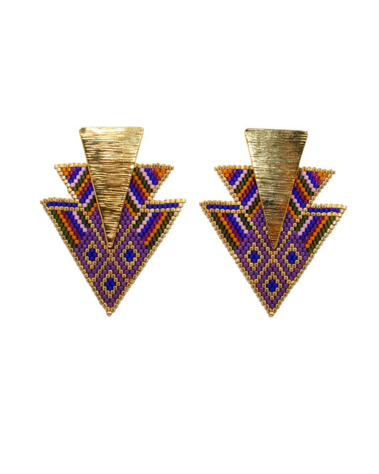 Triangle Mandala Earrings