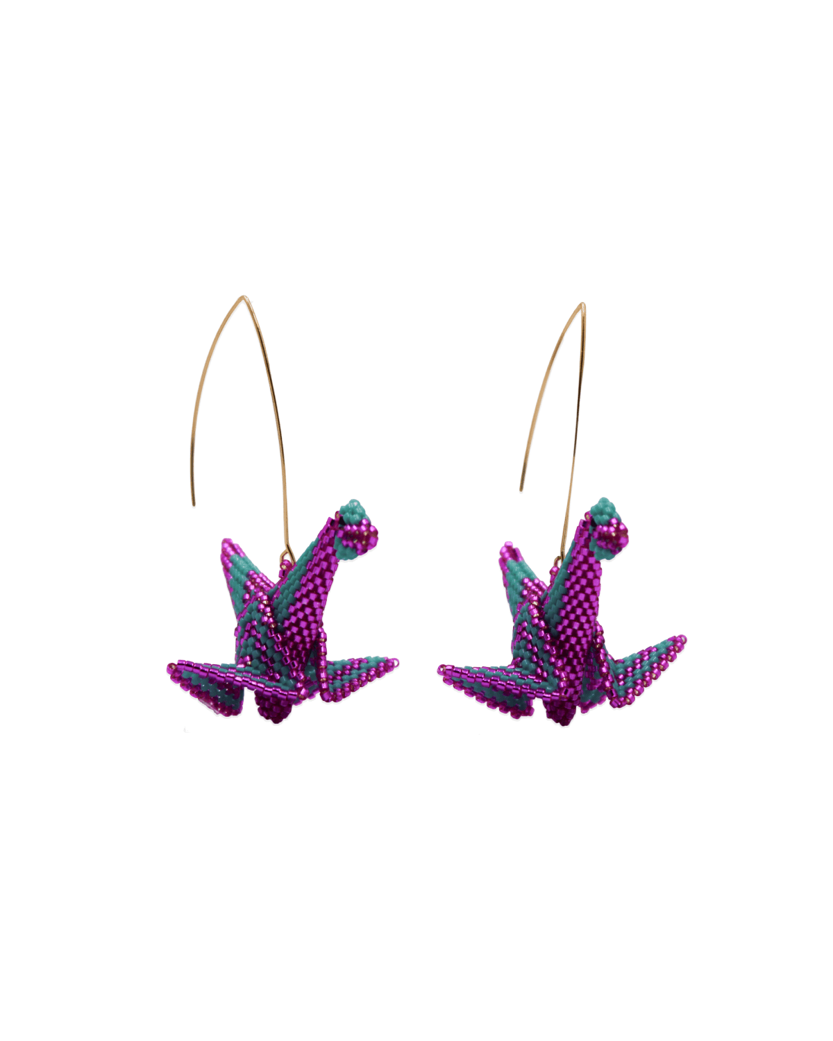 3D Crane Origami Earrings