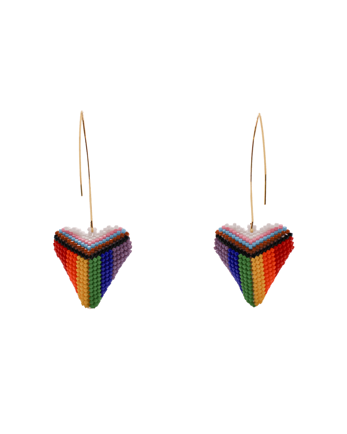 3D Heart Earrings