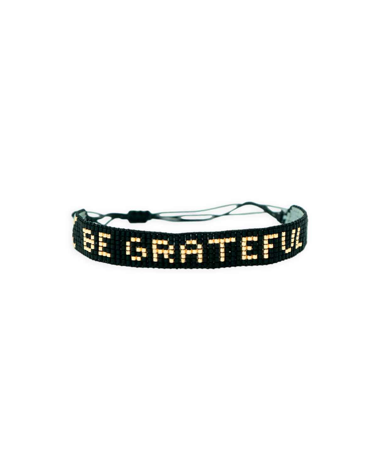 "Be Grateful" Mantra Bracelet