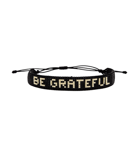 "Be Grateful" Mantra Bracelet