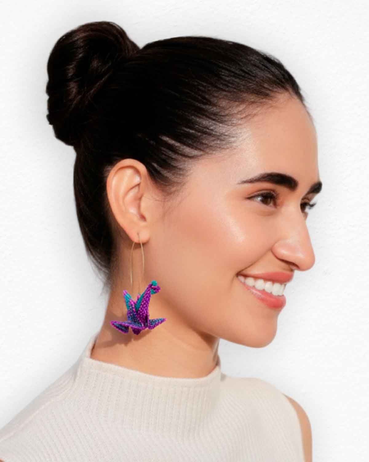 3D Crane Origami Earrings