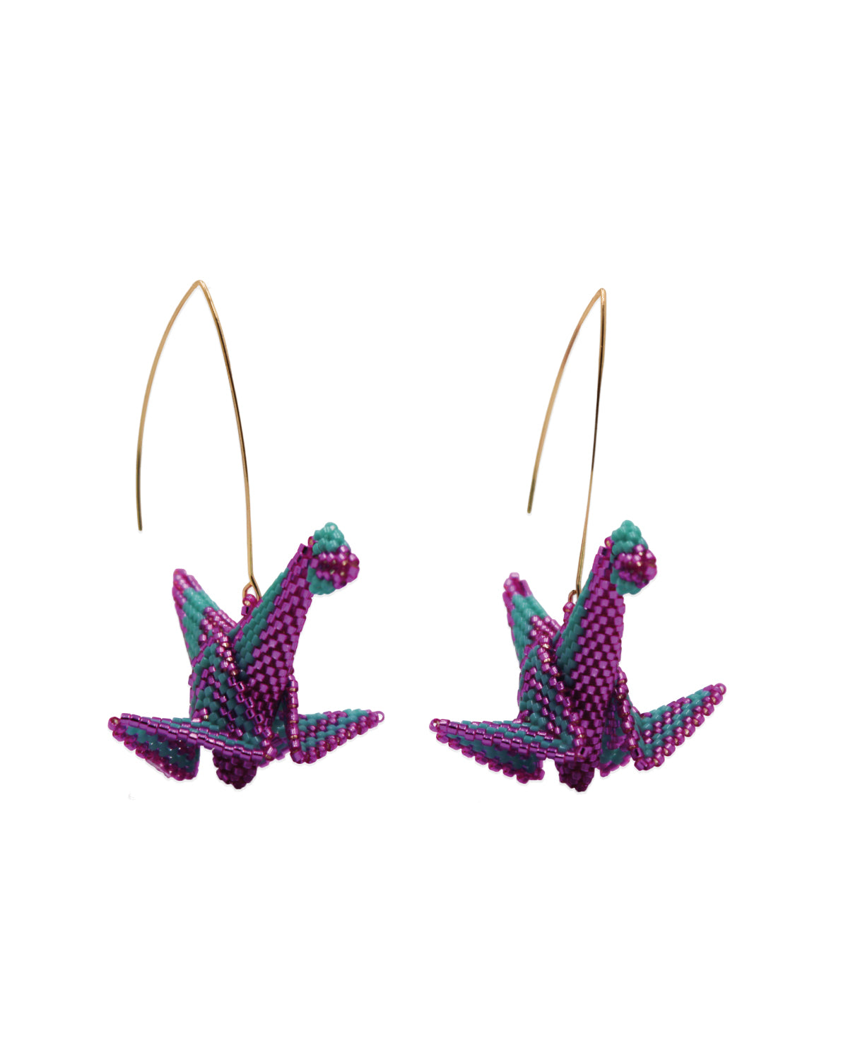 3D Crane Origami Earrings