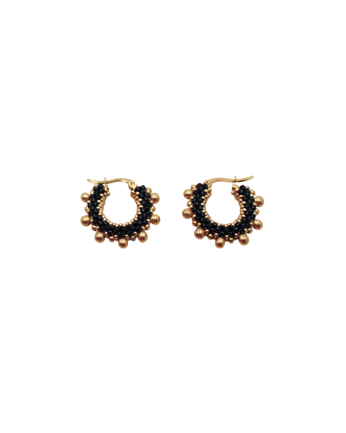 Halo Gold Drop Hoop Earrings