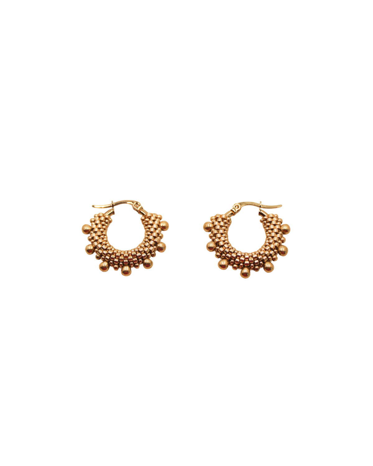 Halo Gold Drop Hoop Earrings