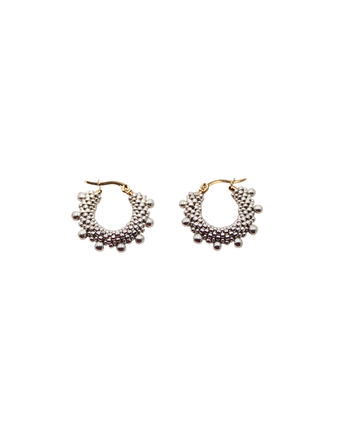 Halo Gold Drop Hoop Earrings
