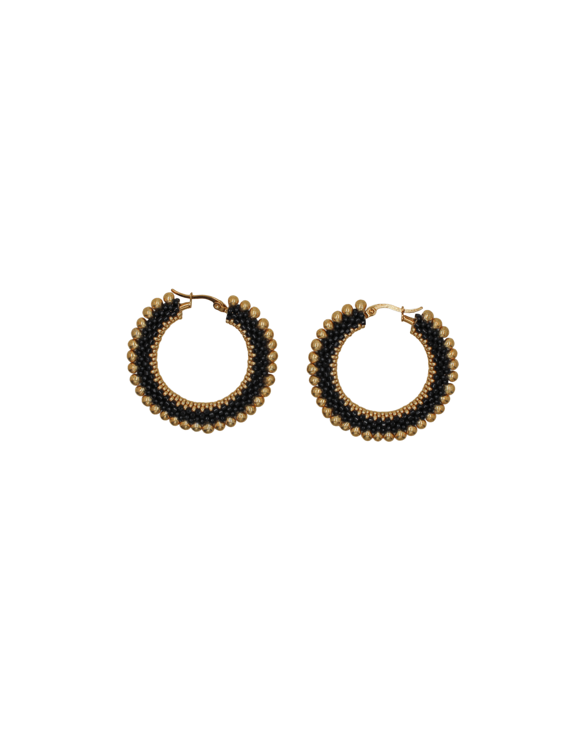 Halo Gold Drop Hoop Earrings