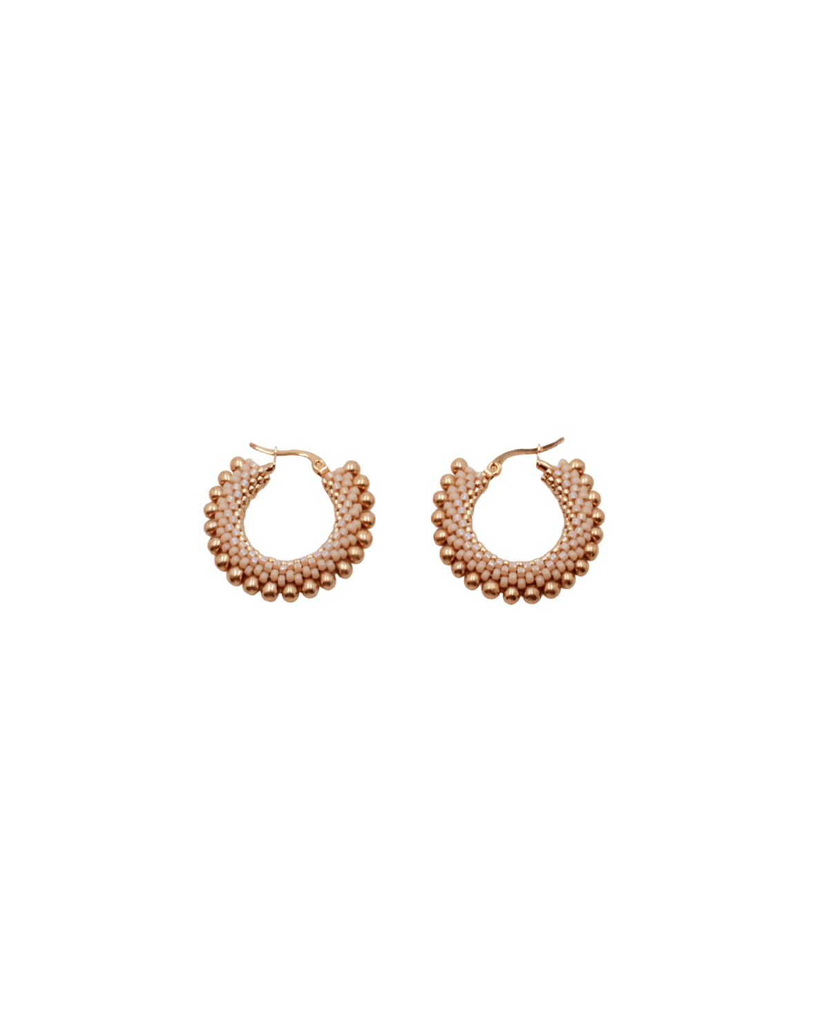 Halo Gold Drop Hoop Earrings