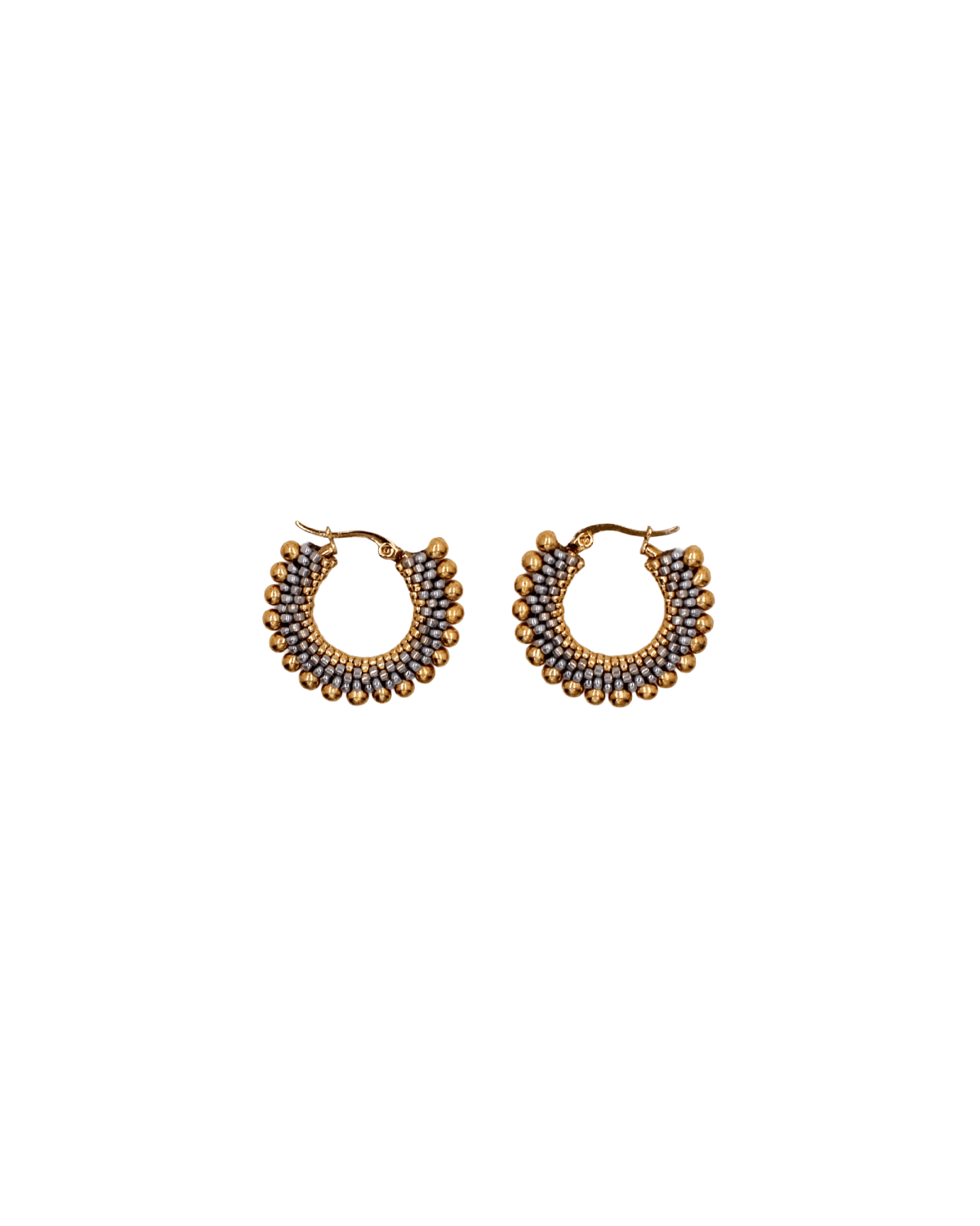 Halo Gold Drop Hoop Earrings