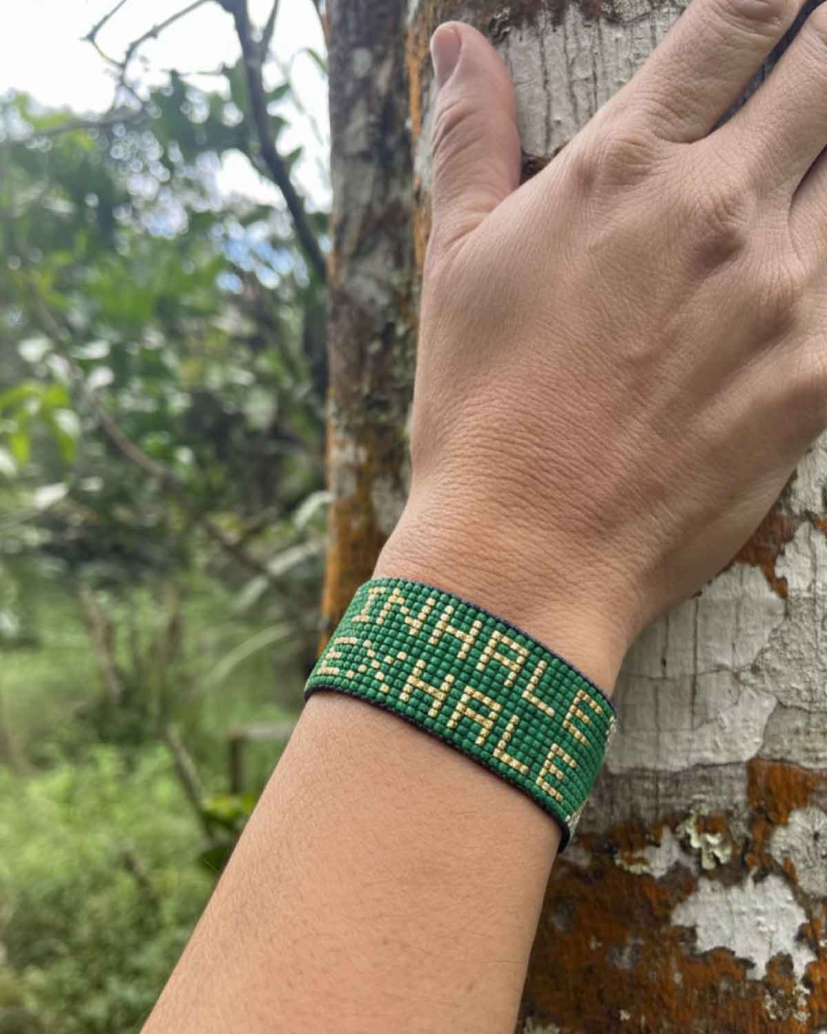 "Inhale Exhale" Mantra Bracelet