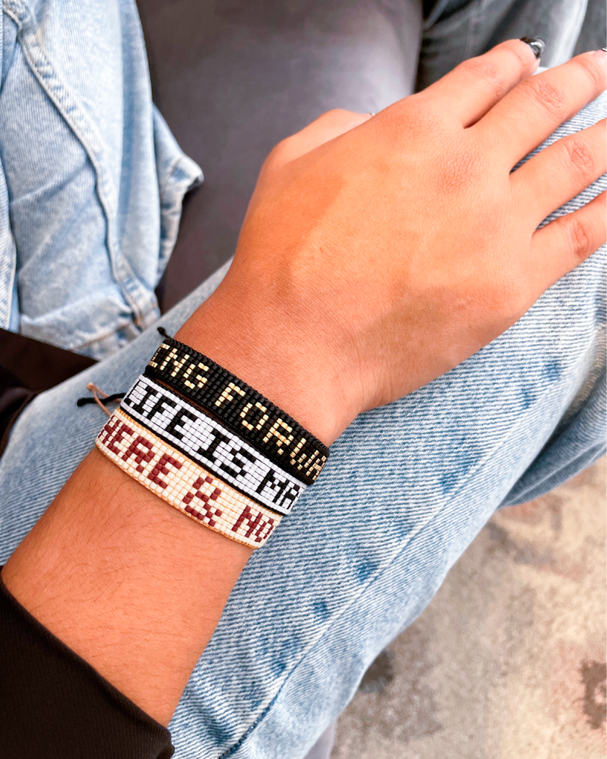 "Moving Forward" Mantra Bracelet