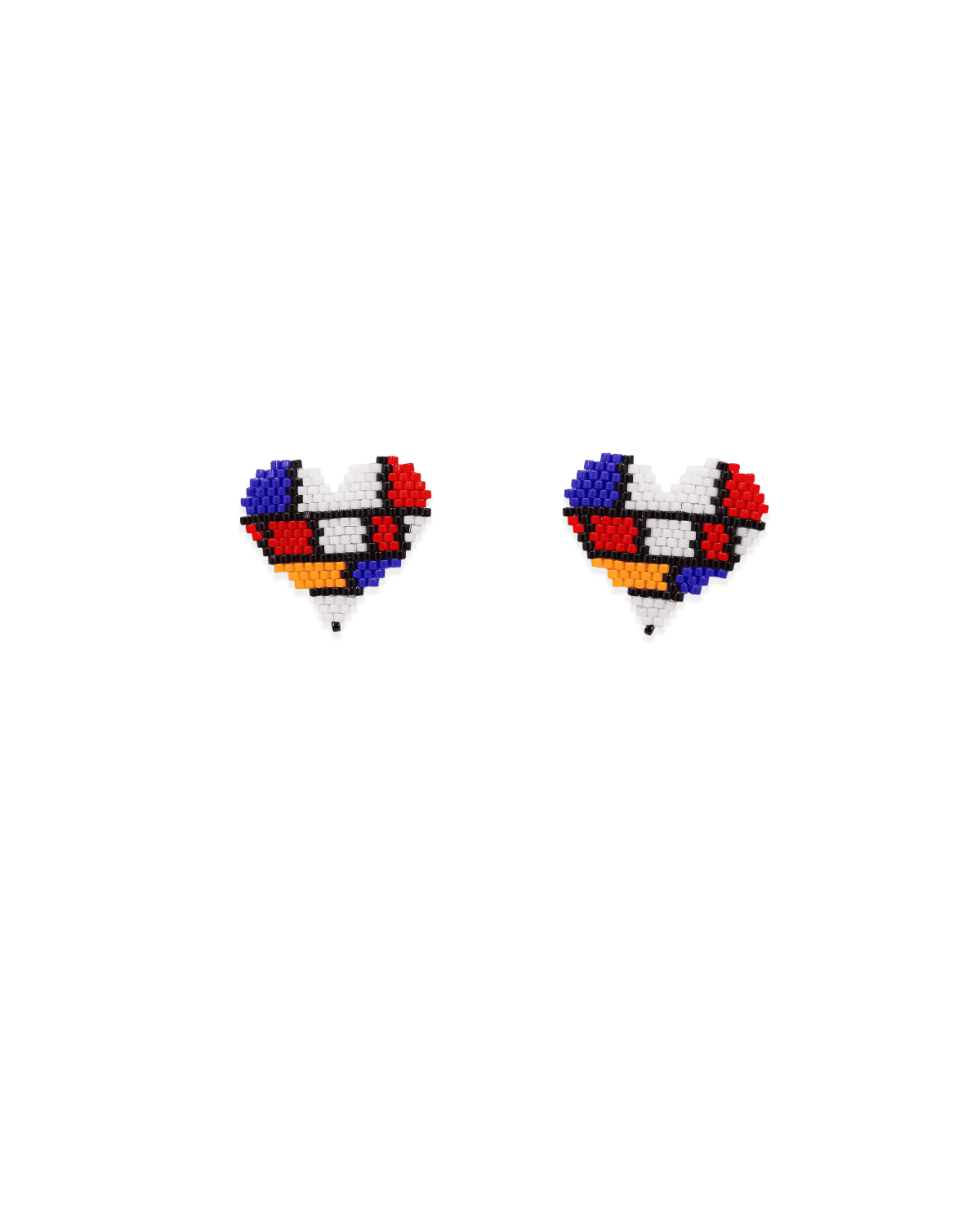 Mondrian Heart Earrings