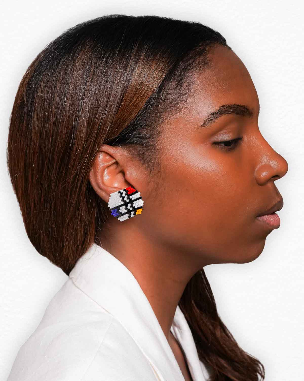 Mondrian Octagon  Earrings