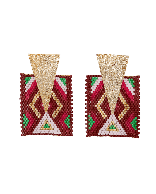 Rectangle Mandala Earrings