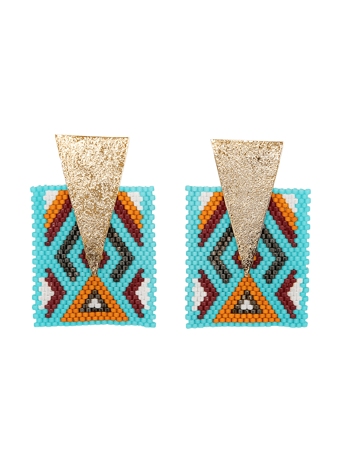 Rectangle Mandala Earrings