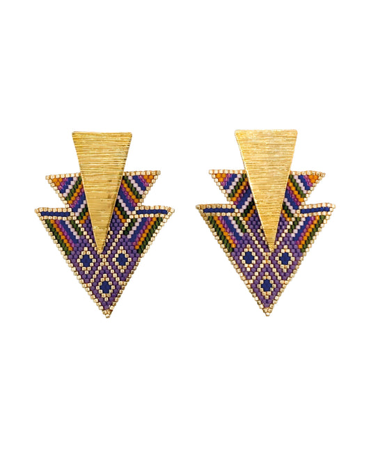 Triangle Mandala Earrings