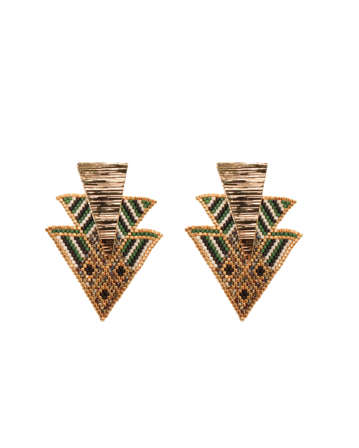 Triangle Mandala Earrings