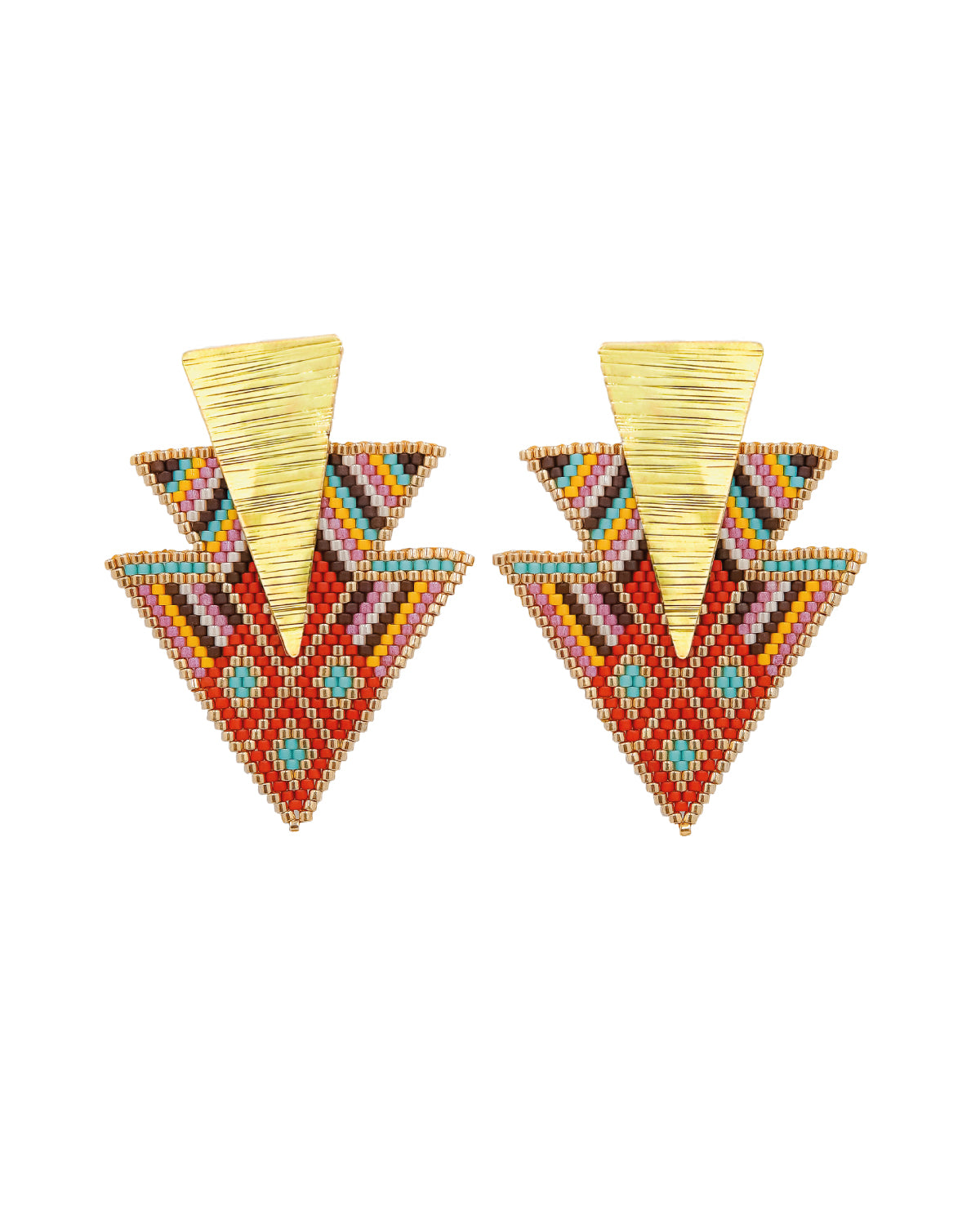 Triangle Mandala Earrings