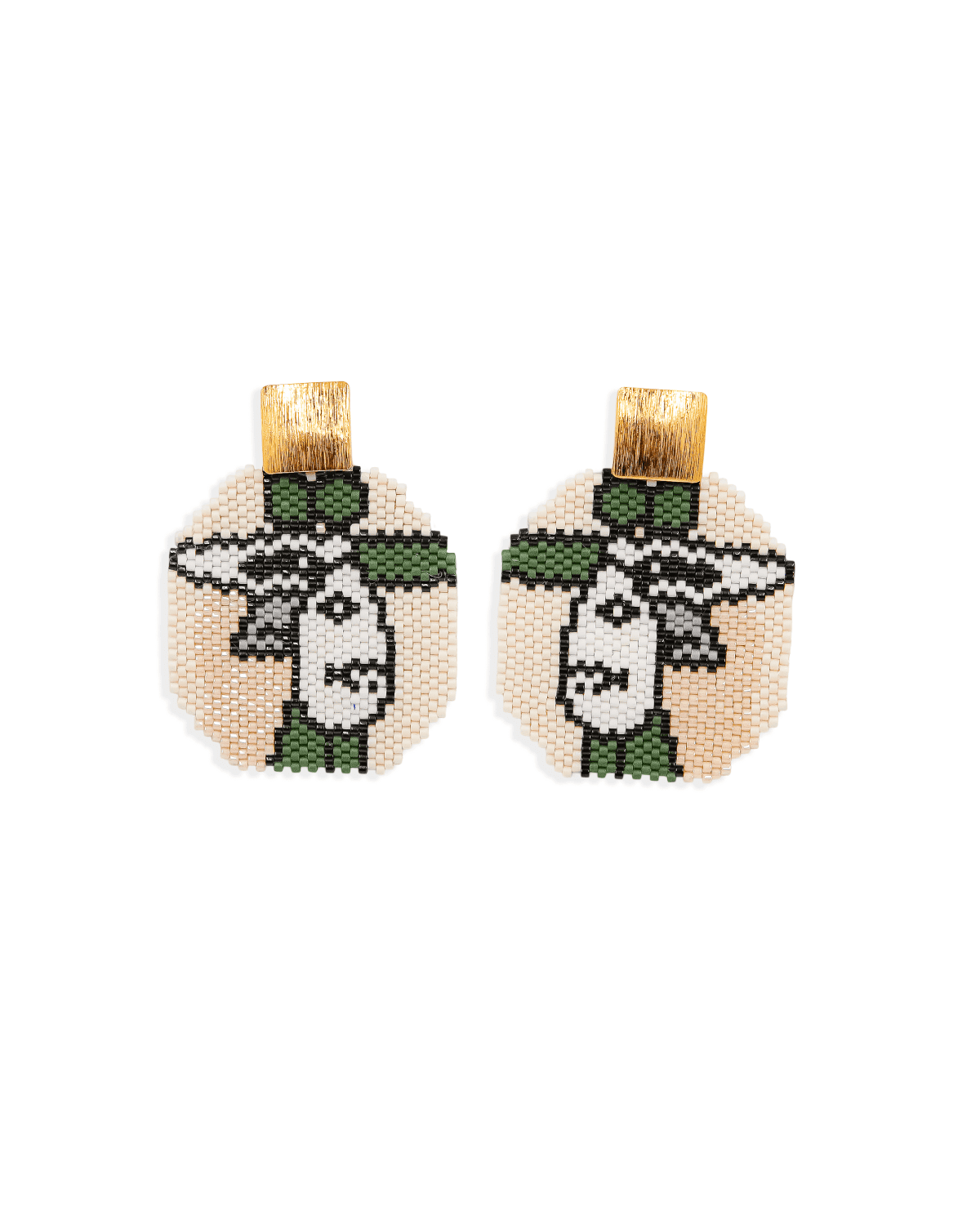Woman in a Green Hat Earrings